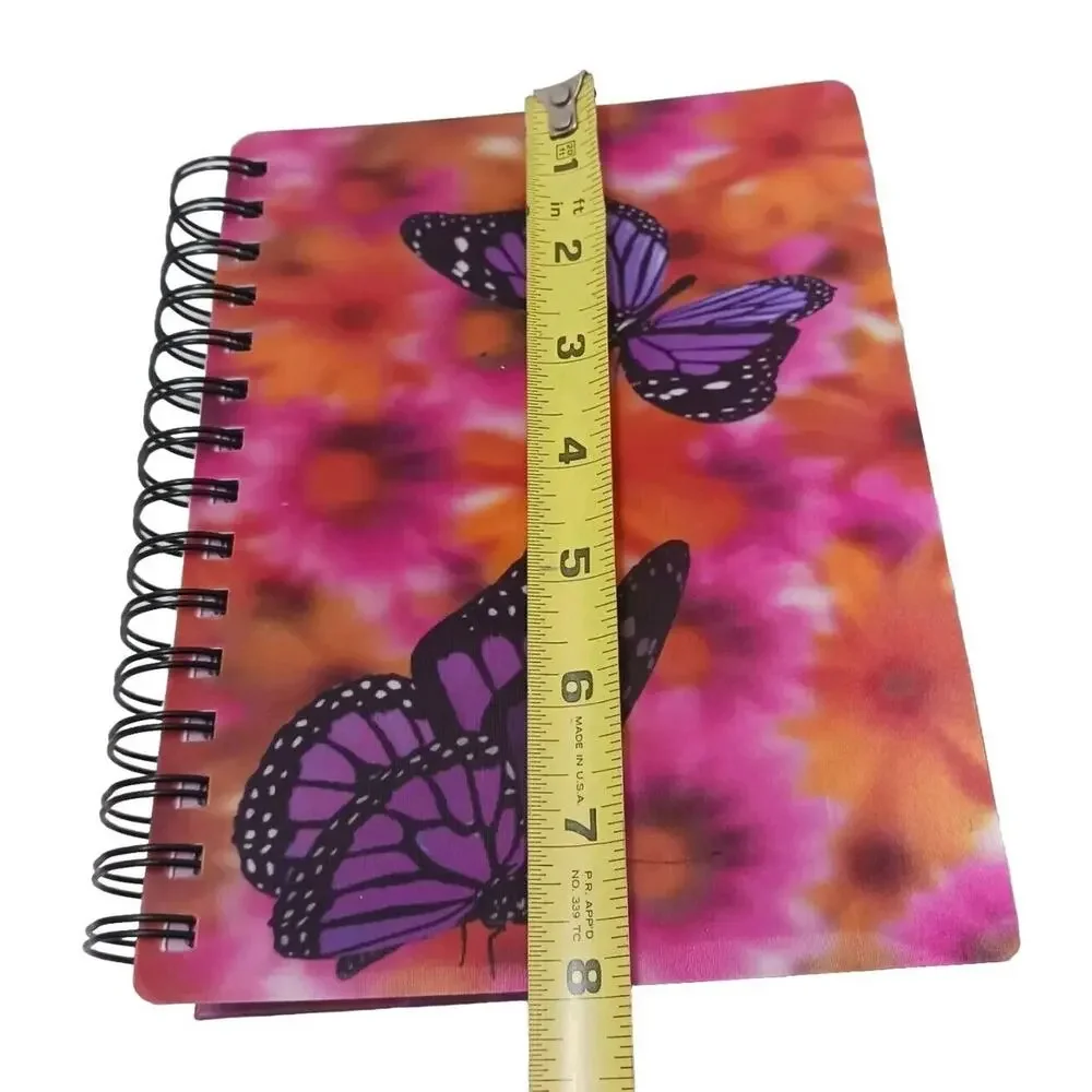 VINTAGE 2013 New!! 3D Dimension MONARCH BUTTERFLY Notebook Bohemian Artsy Hippie